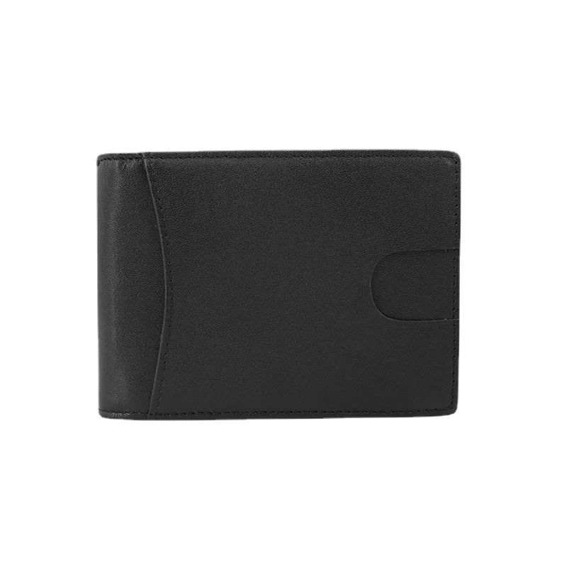 Factory Spot Best-Selling Fashion For Men Credit Minimalist Leather Genuine RFID Card Holder Money Clip Wallet