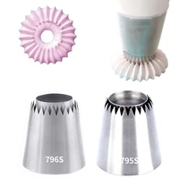 stainless steel romeo flower mouth pastry nozzles for confectionery pastry and bakery accessories cake tools utensils
