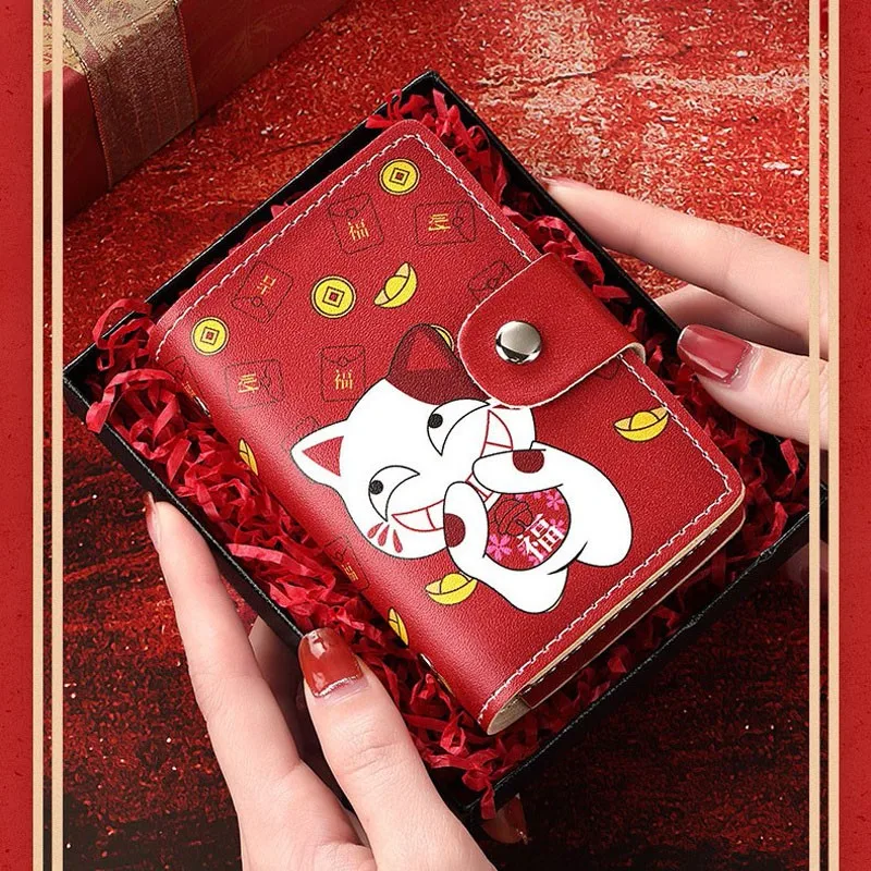 

Новогодний кошелек для карт, чехол с 36 отделениями для карт, визитница для мужчин и женщин, держатель для банковских карт, унисекс, сумка для ...