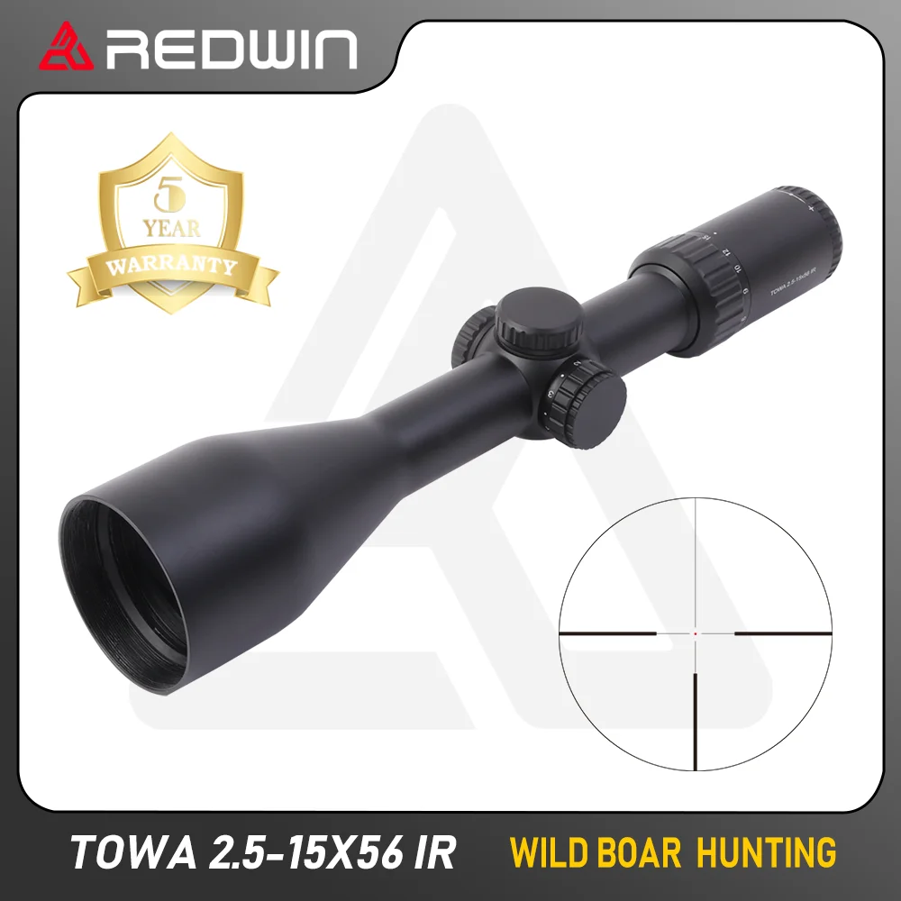 

Red Win Towa 2,5-15x56 ИК-прицел для охотничьей винтовки 30 мм 1/4 MOA регулирующий колпачок немецкий № 4 Сетка 6-уровневый механизм для подсветки. 3006