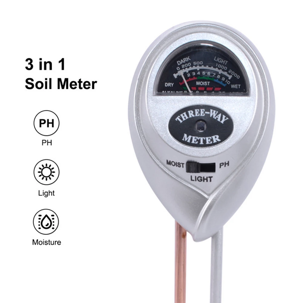 

Soil pH Tester 3-in-1 PH Light Moisture Acidity Meter Soil Tester Moisture Meter Plant Soil Monitor Detector for Plants Flowers