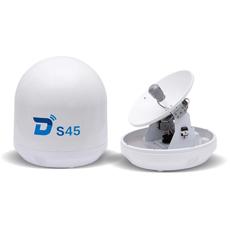 

S45 45cm Auto Tracking Ku Band Marine Tv Internet Antenna Portable Satellite Dish Antenna Digital Tv Gps Wireless Receiver