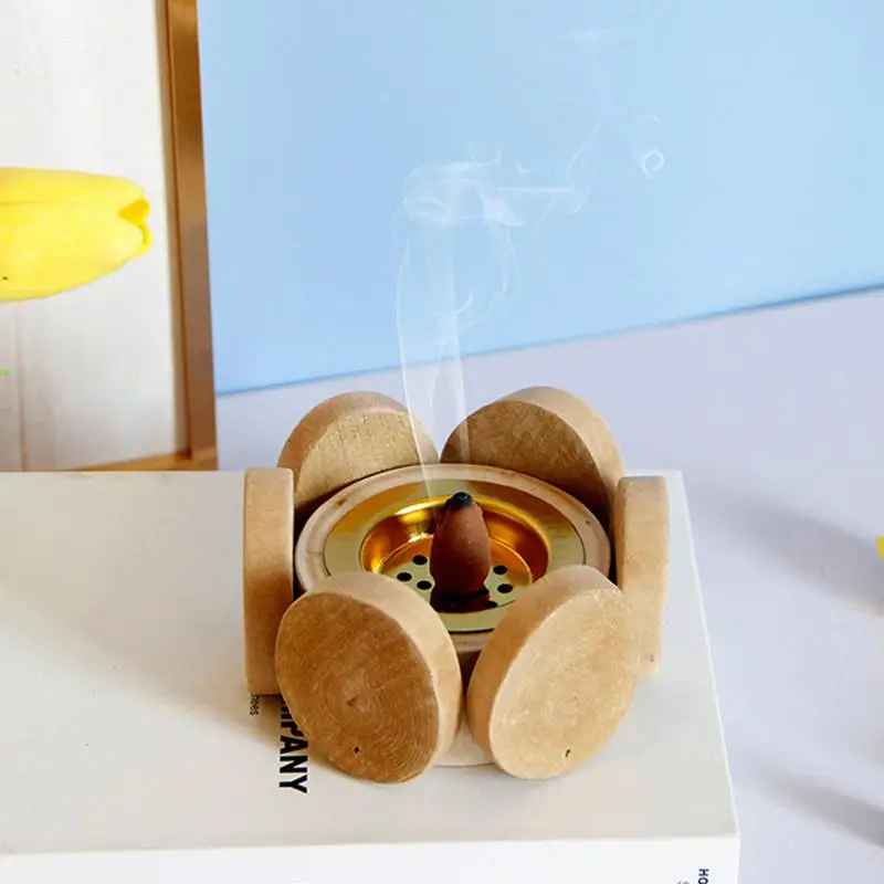 Деревянная горелка для благовоний в форме лепестков