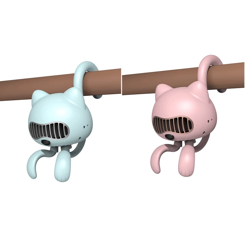 Ручной беслопастный вентилятор для коляски Маленький Персональный портативный