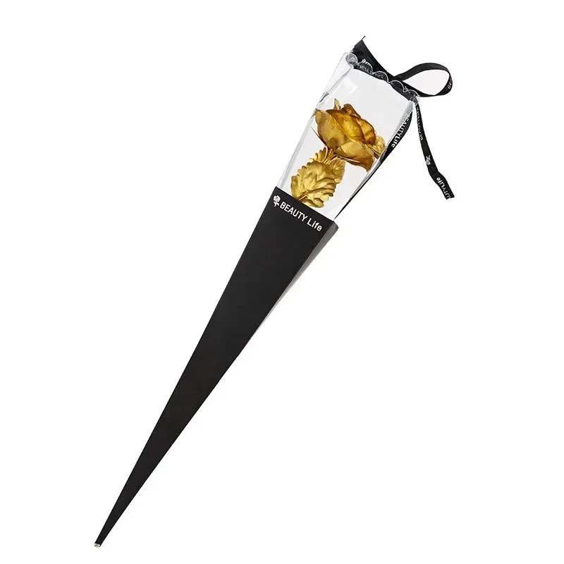 Креативный подарок на день Святого Валентина покрытая фольгой 24 К розовая