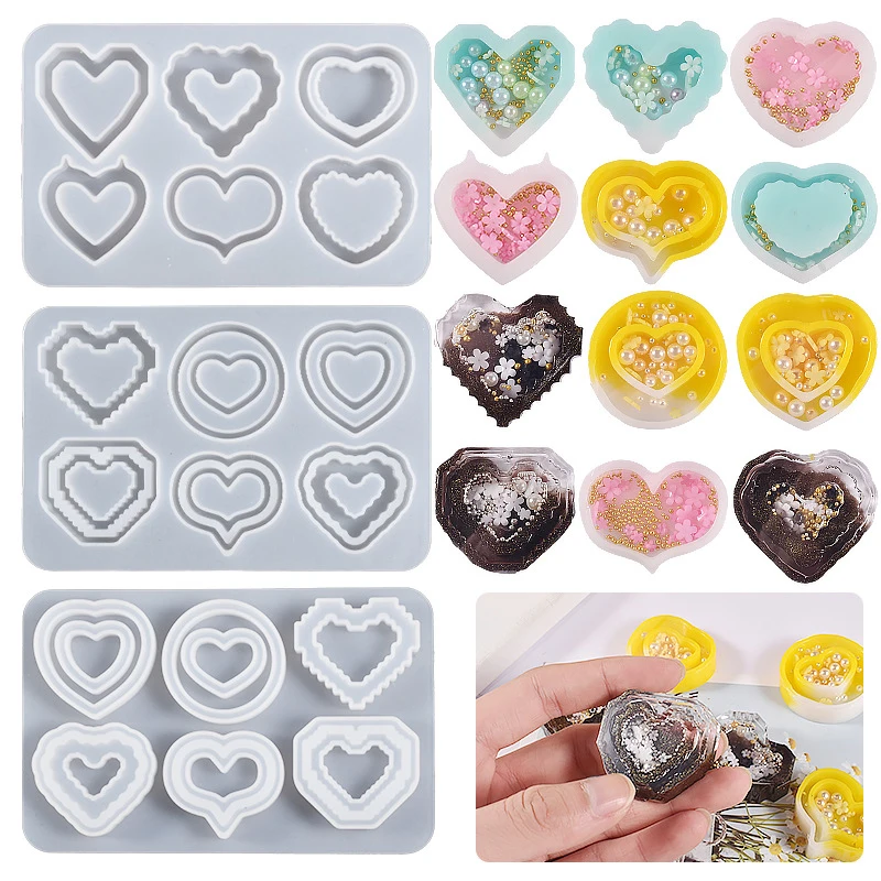 

Брелок в форме сердца с сыпучим песком