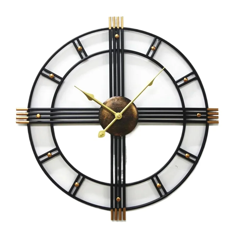 Промышленные железные настенные часы декоративные для гостиной бесшумный