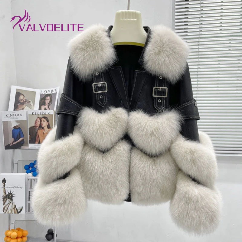 

2022 Winter New Woman Fashion Imitation Fur Plush Coat Is Thin and Cotton Thickened Imitation Fox Fur Woolen Coat Black Coat