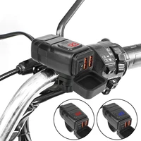 qc3 0 dual usb motorcycle charger waterproof quick charger vehicle mounted switch 12v power supply adapter moto accessories