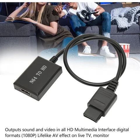 Конвертер HD N64 в HDMI, игровой адаптер, видеоконвертер 1080P для N64/SNES/SFC/NGC, ретро игровая консоль Plug and Play