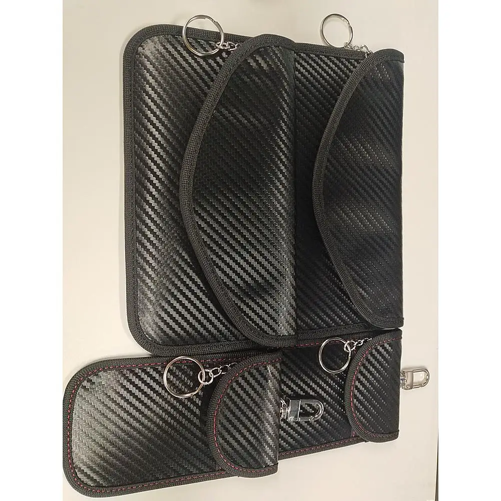

4pcs Keyless Signal Blocking Key Pouch Mobile Phone Cage Protector Anti Theft Key Case Practical Storage Bag 2 Sizes