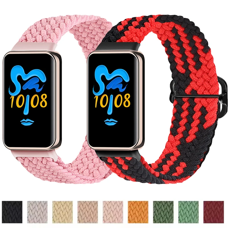 Фото Эластичный нейлоновый браслет Solo для Honor Band 9, вязаный плетеный браслет-петля для Huawei Honor Band 10, ремни Correa №2