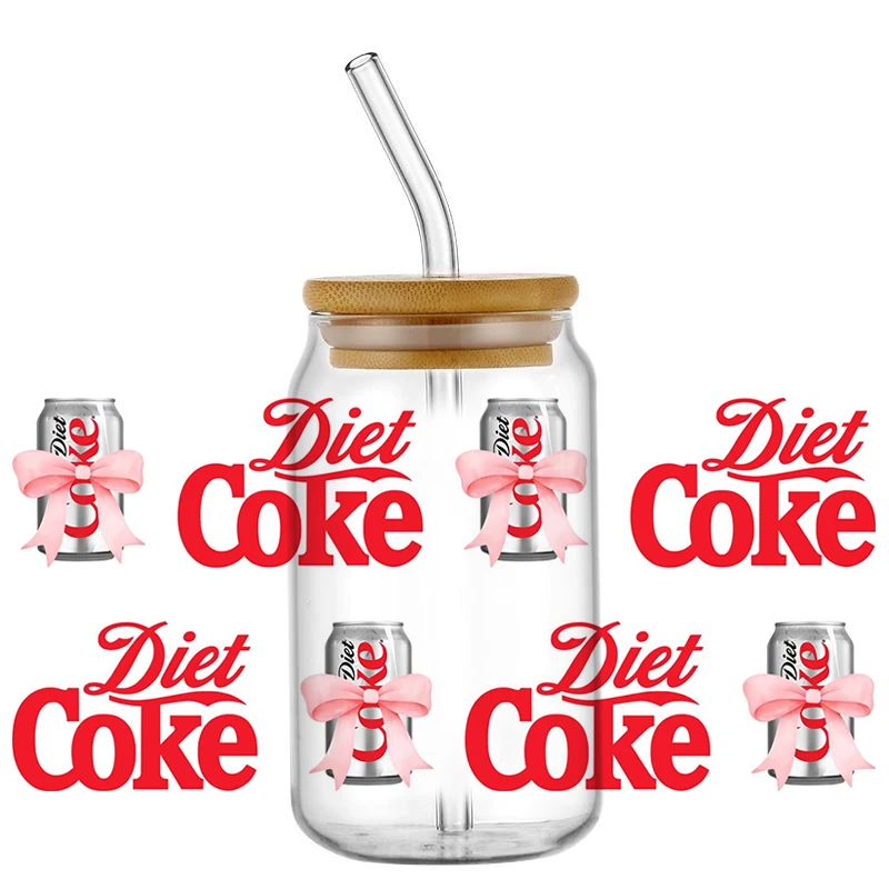 Новый дизайн диетическая кокала серия Sodas напитки УФ-наклейка DTF упаковка для