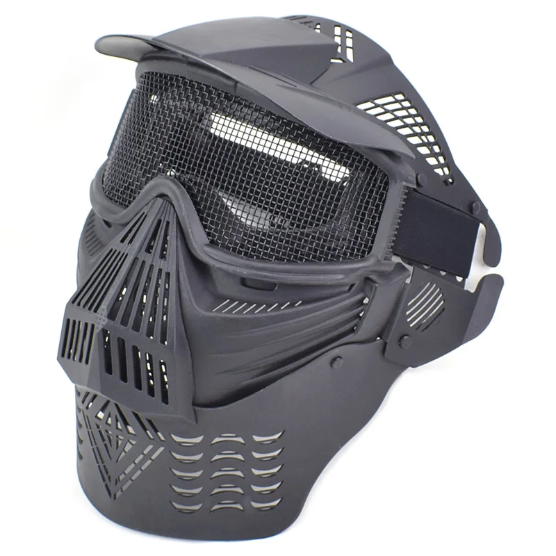 Тактическая Полнолицевая маска для страйкбола металлическая фотомаска с