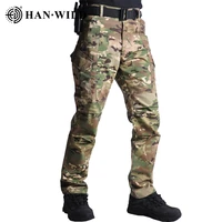 hanwild cargo pants men casual camouflage fishing pants fashion streetwear jogger tactical military trousers men cargo pants