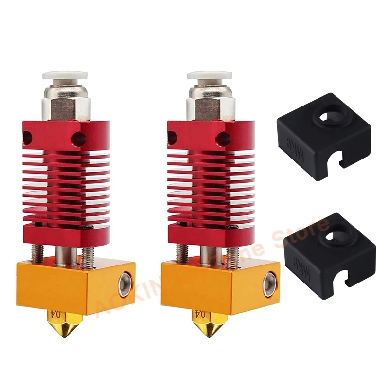 

2 шт. в сборе, экструдер, Горячий Конец, металлический Hotend Kit & обогреватель блока, носок для CR-10, CR10, CR10S, Ender 3, Ender 3 pro, Ender 5