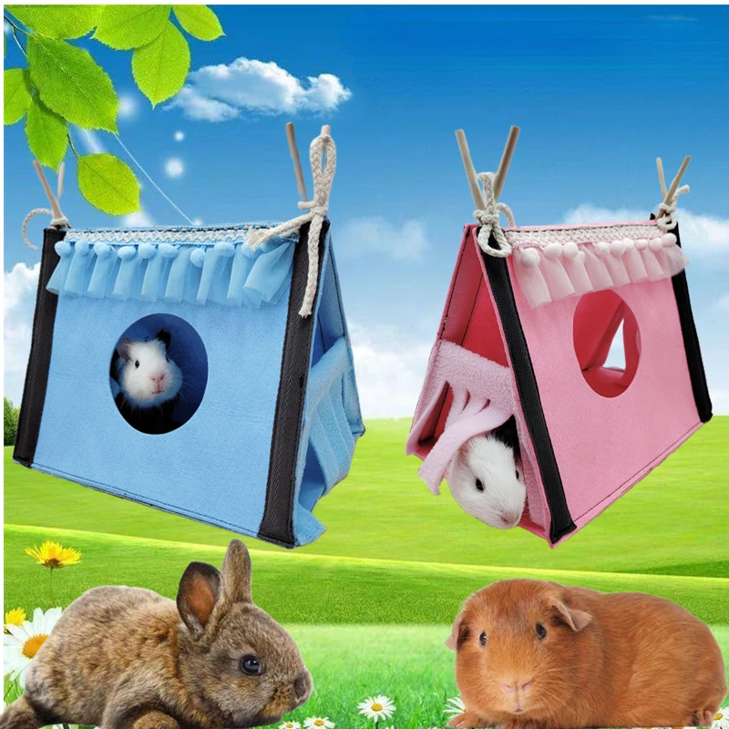 Small Pet Nest Felt Tent Rabbit Nest Hamster House Hamster Cage Large Guinea Pig Cage Guinea Pig Small Animal Bed Accessories