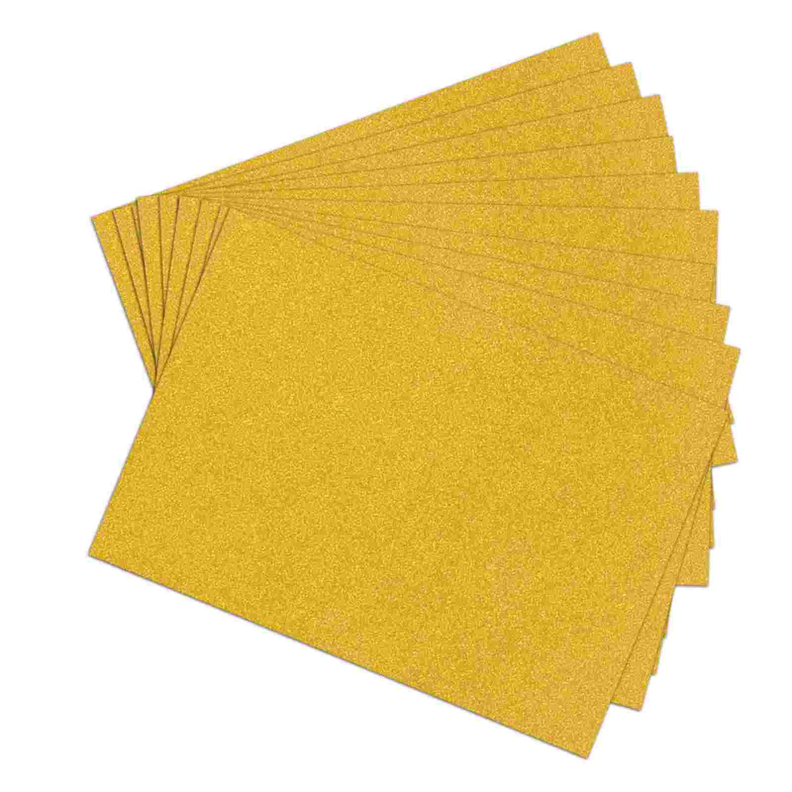 

A4 Sheets Glitter Cardstock Card Making Diy Material Sparkling Craftwork Scrapbooking (Gold)