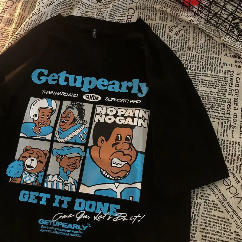 

Футболка Мужская/Женская хлопковая с графическим принтом, в стиле Харадзюку