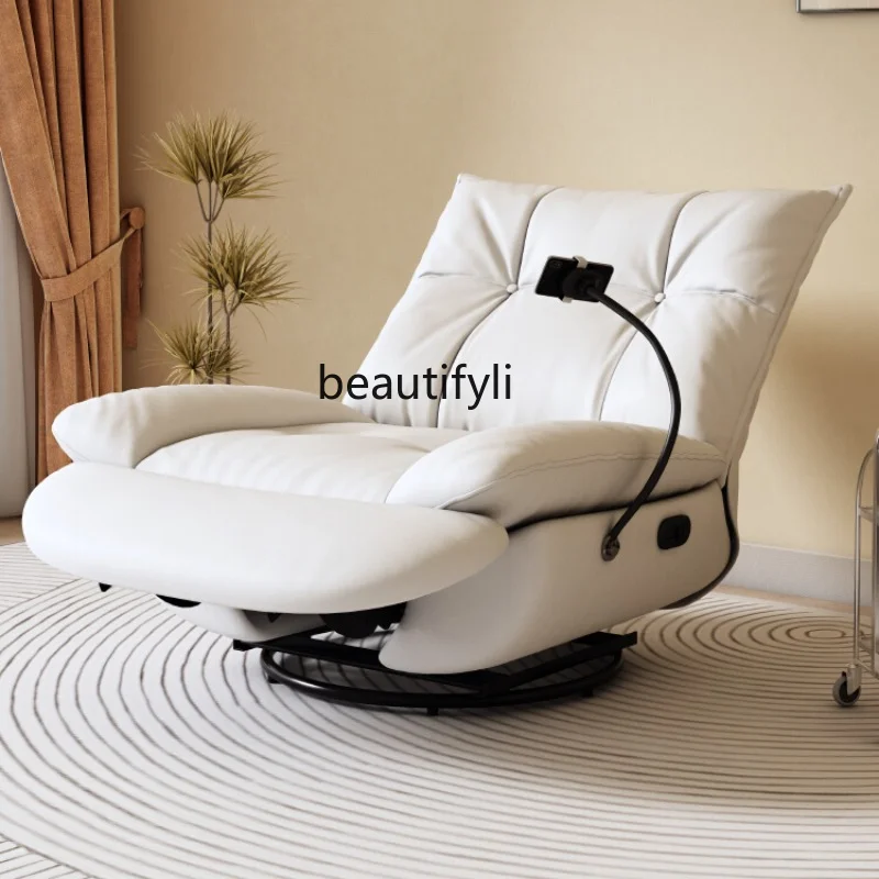 

yj Recliner Lazy Sofa Electric Multifunctional Sofa Leather Recliner Living Room Casual Rocking Chair