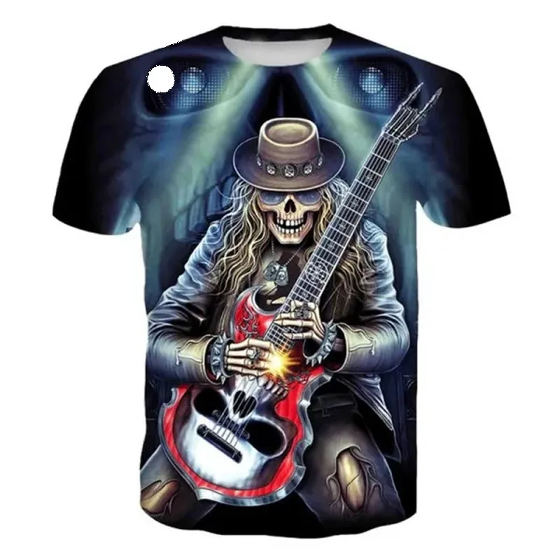 

Летняя новая футболка с 3D-принтом рок-группы Guns Rose, Мужская забавная Повседневная модная спортивная футболка унисекс в стиле хип-хоп с коротким рукавом, топы в стиле панк