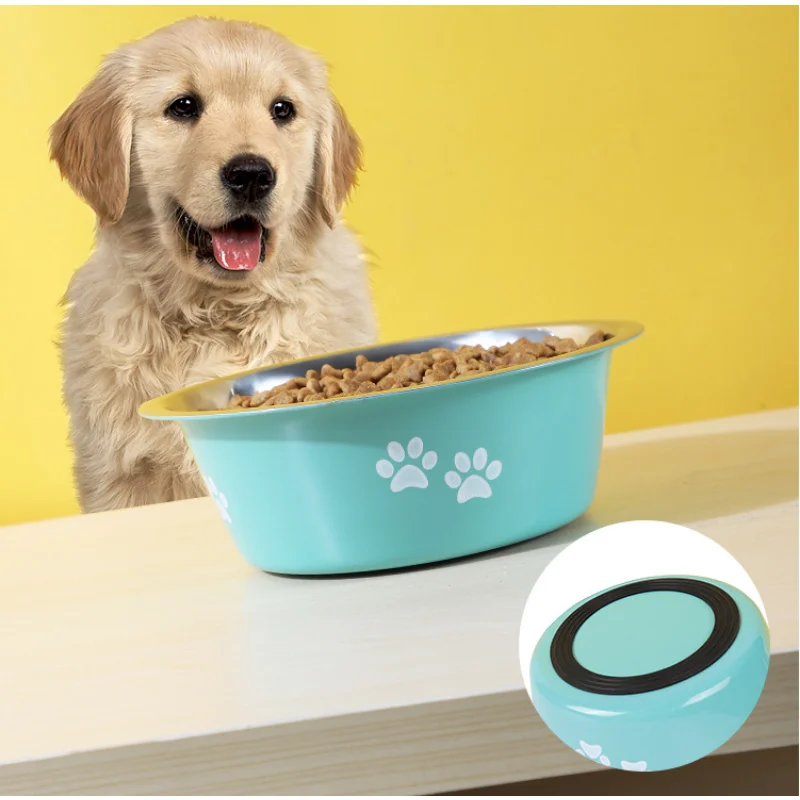 

Silicone Non-slip Pet Bowl for Small Medium Large Dog Cat Feeder Bowls and Drinkers Stainless Steel Pet Feeders Pets Accessories