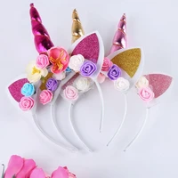 fashion baby girl headband sweet flower hair band birthday party gift headwear for kids children hair clips