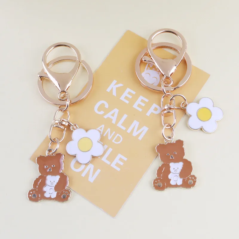 

Fashion Animal Alloy Metal Bear Shape Charm Pendant Key Ring
