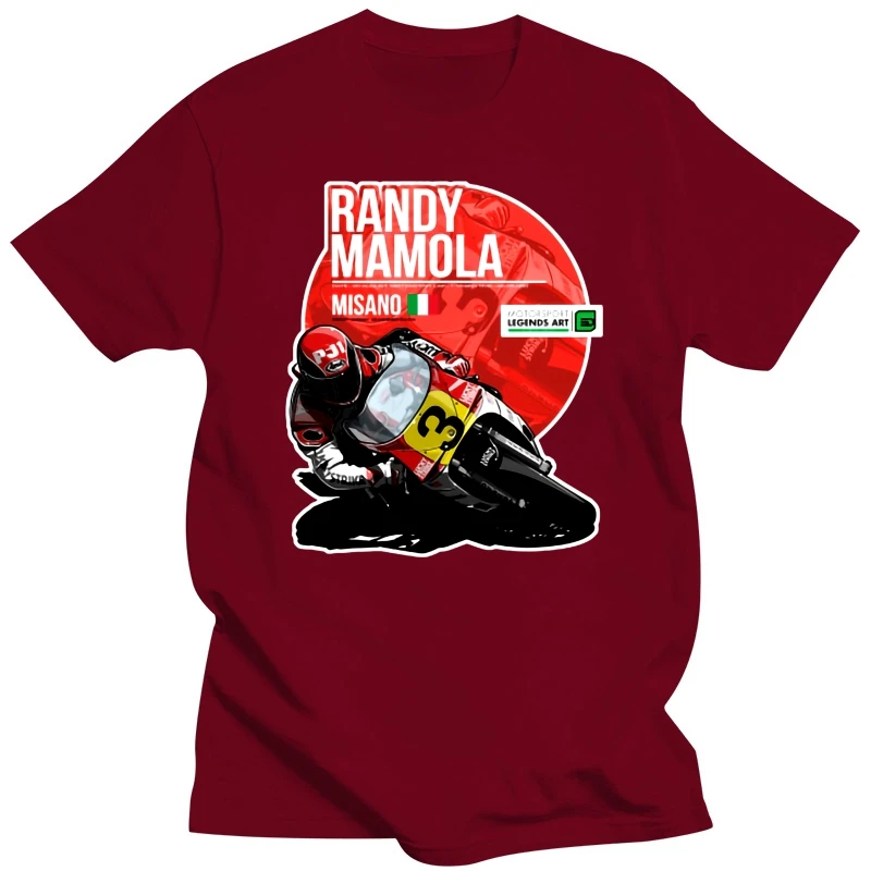 Men t-shirt Randy Mamola 1987 Misano tshirt Women t shirt