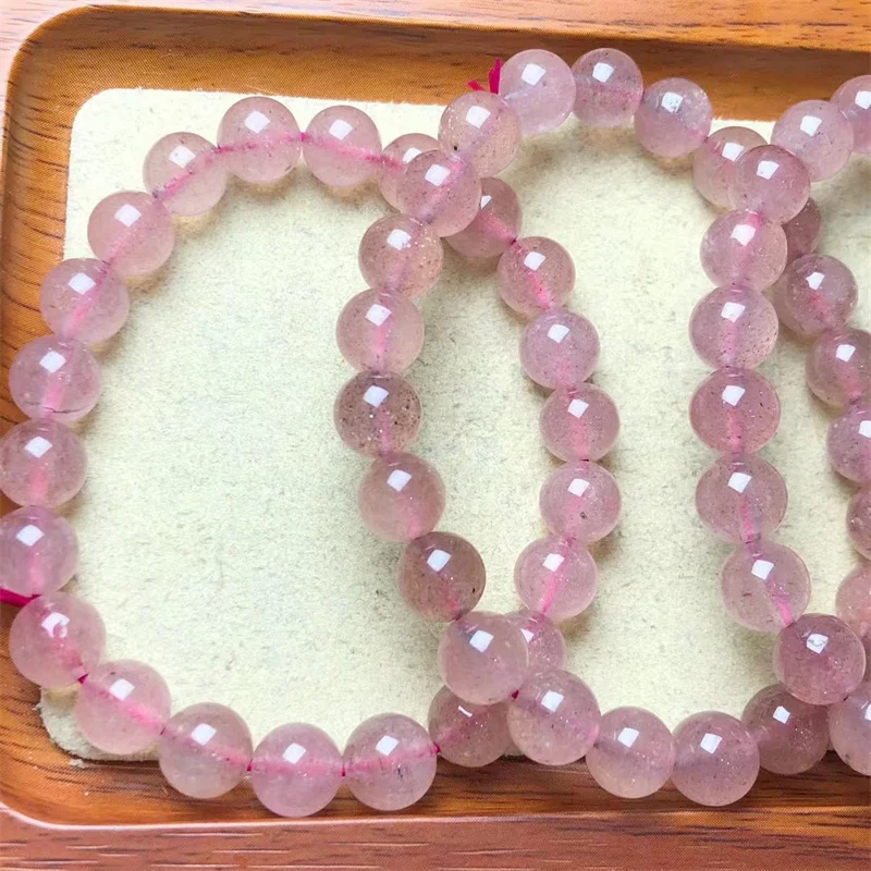 

1 шт., женский браслет с кристаллами в виде клубники, 8 мм