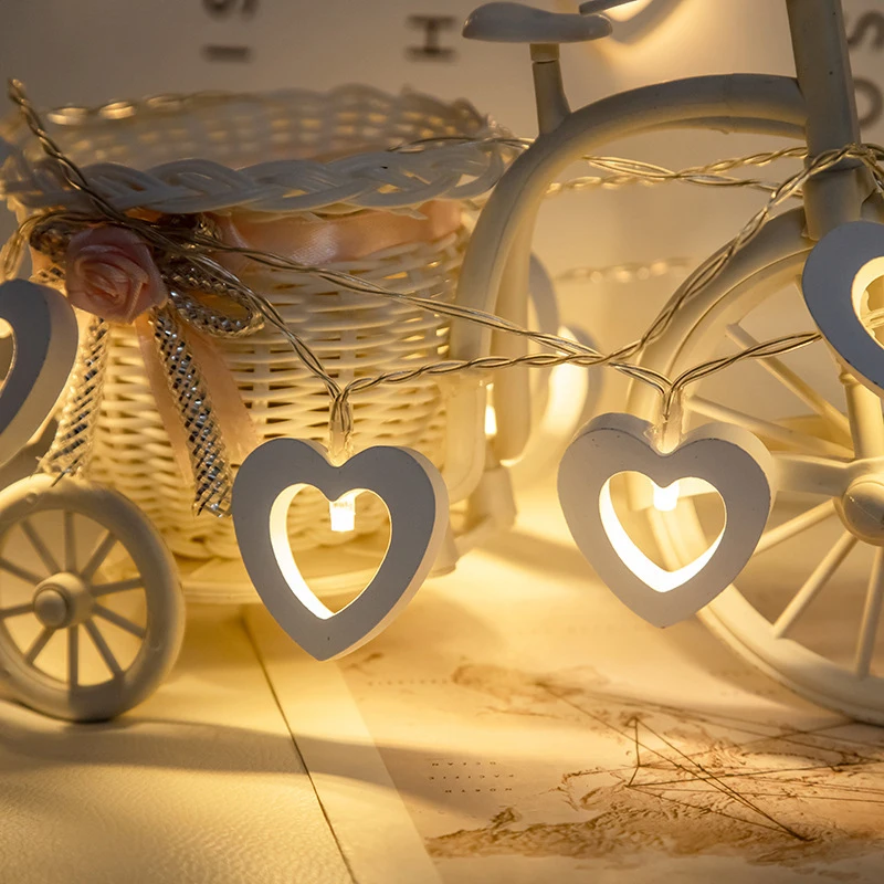 

Valentine's Day Heart-shaped Colored Lights Flashing Curtain Decoration Lights for Girlfriend 3M 30 Lights Party Neon Sign
