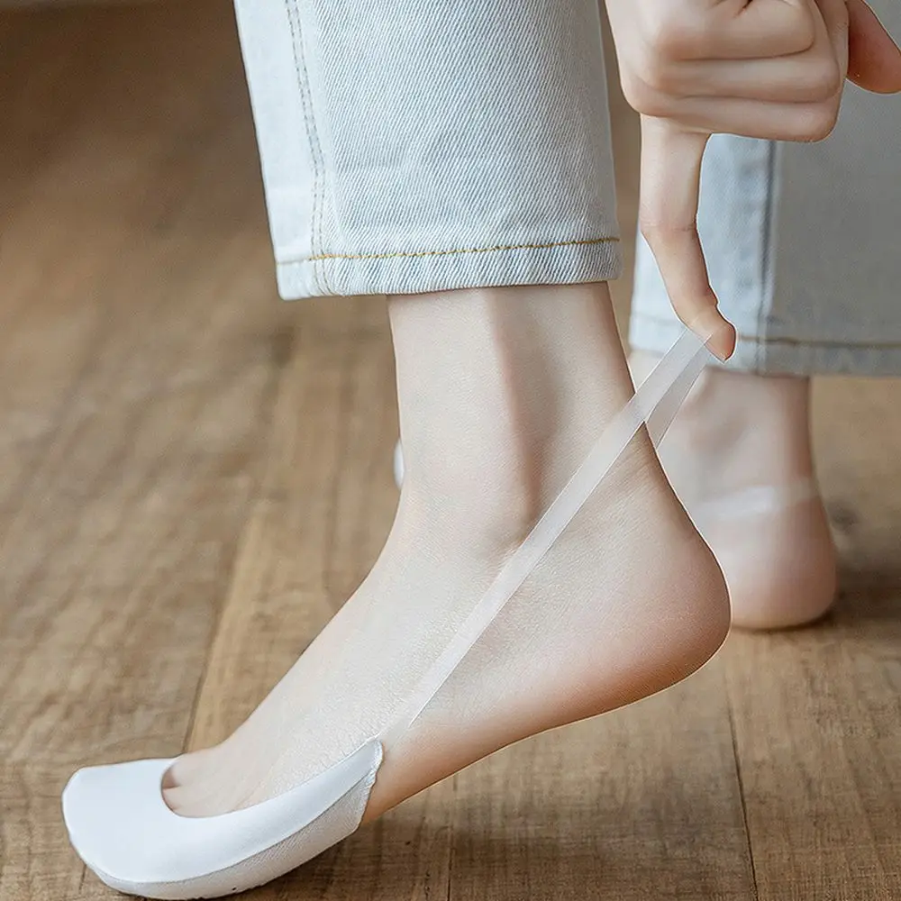 

Носки Женские однотонные из вискозы, модные простые Дышащие носки-слинги с невидимой подошвой, носки-следки