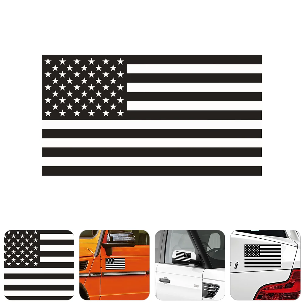 

6 Pcs US National Flag Car Stickers United States Body Laptop Trim Bumper Decal Automobile SUV