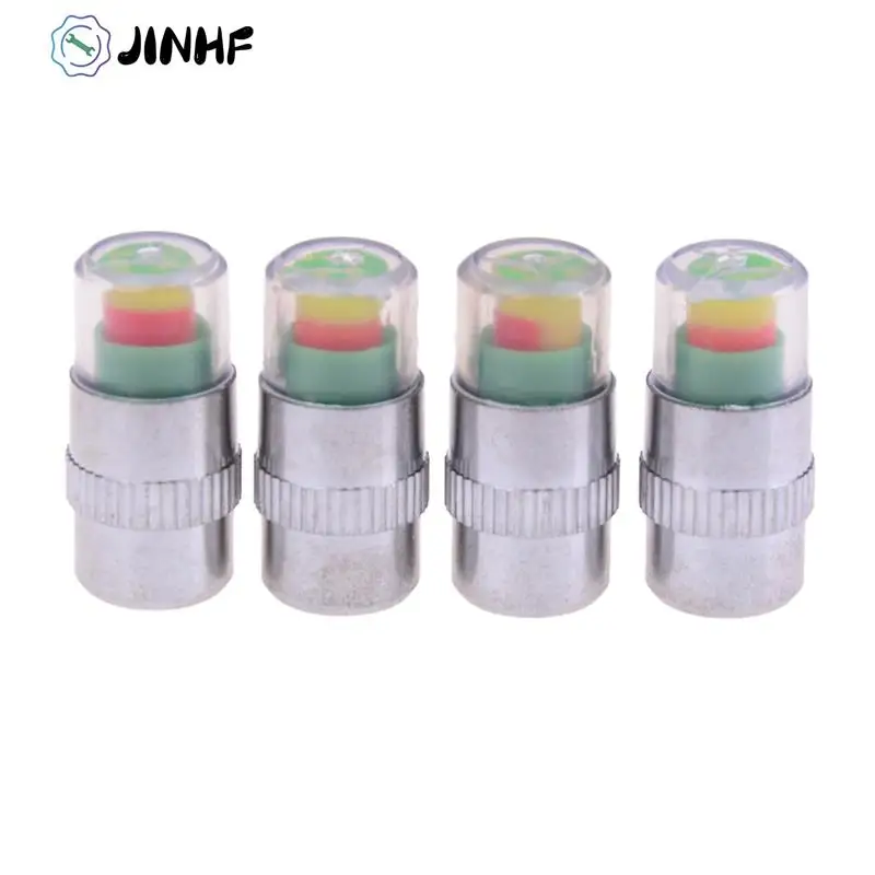 

4PCS Tire Pressure Monitor Pressure Gauge Cap Sensor Indicator Car Alert Monitoring Tools Kit