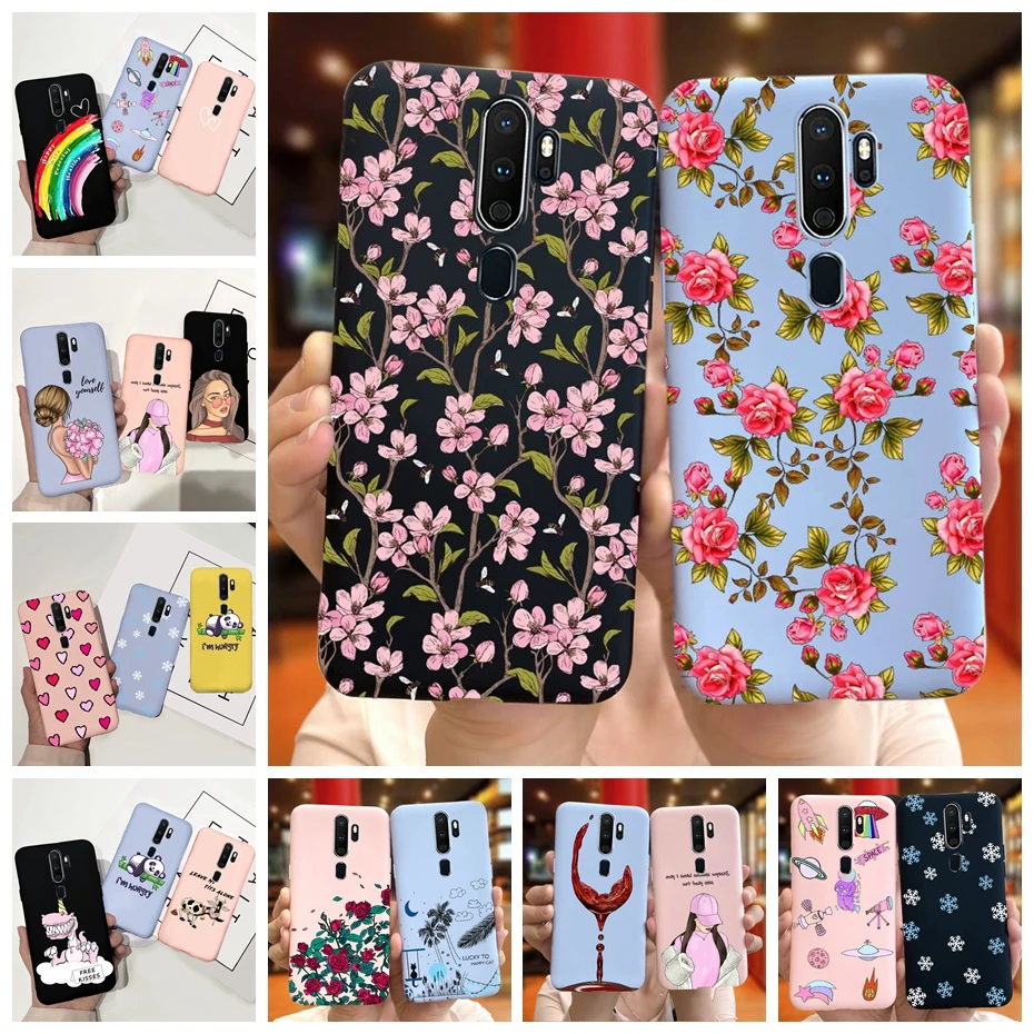 Чехол для OPPO A9 2020 мягкий силиконовый чехол с цветочным принтом девушек Oppo A5