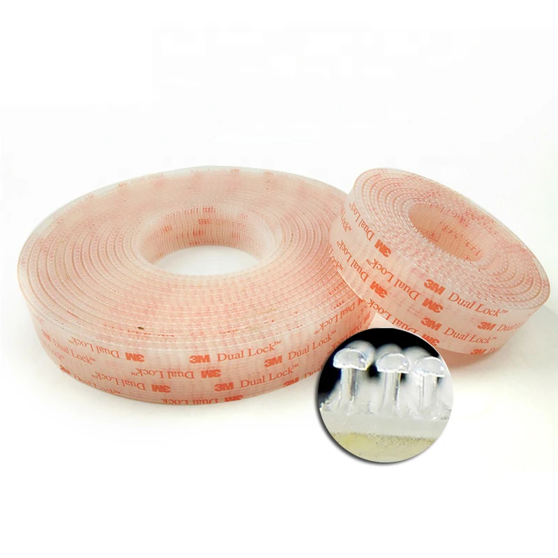 

3M Dual Lock Reclosable Fastener SJ3561 Transparent Mushroom Adhesive Tape with Acrylic Backing Tape Type 400 1 inch Wide