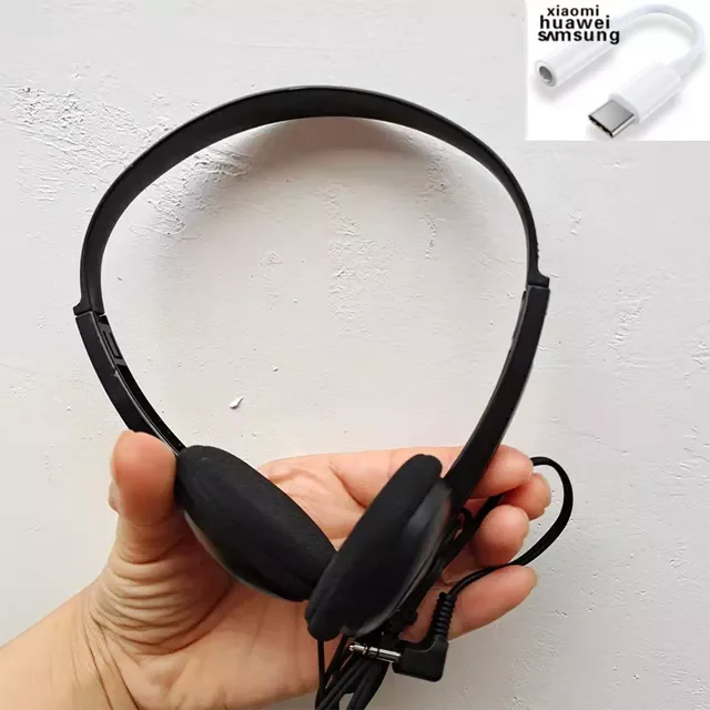 

NEW2023 80's Stock Compact Retro Headset With Microphone Black INS Fashion Style Headset Black Silver