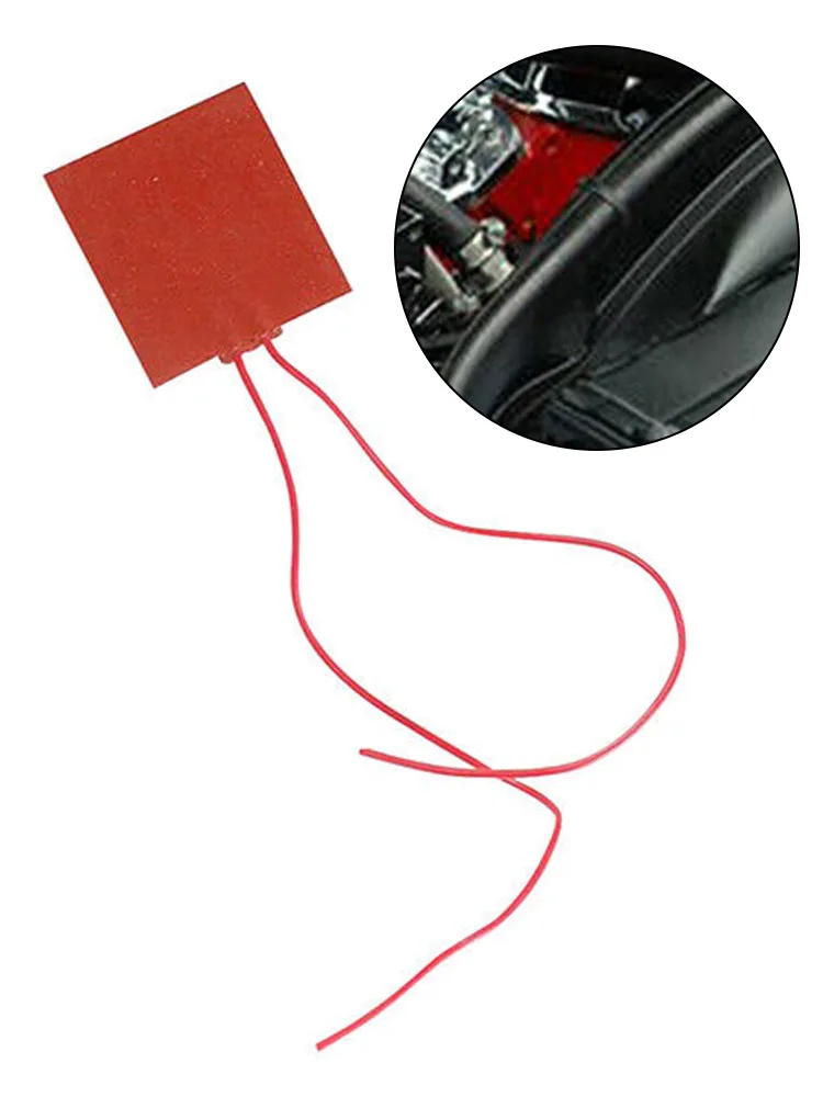 

24V 10W Silicone Heater Pad 5*5cm Heating Mat Waterproof Heater Plate W/ 150mm Wire Line For Electrical Heating Supplies
