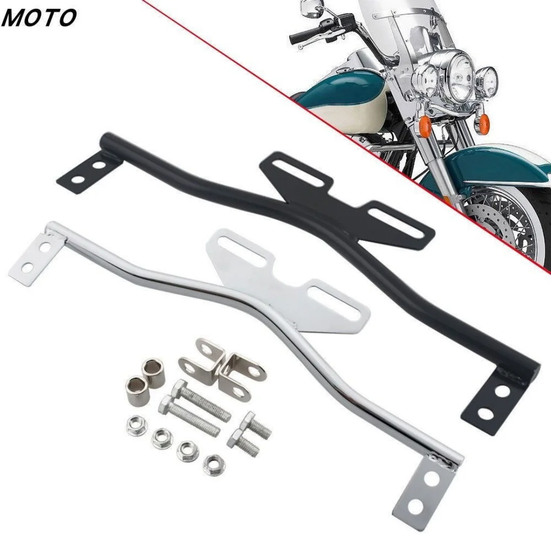 Фото Универсальный кронштейн для противотуманных фар мотоцикла для Harley Cruise Honda Suzuki Yamaha, фара, указатель поворота, вспомогательный держатель для бара №4