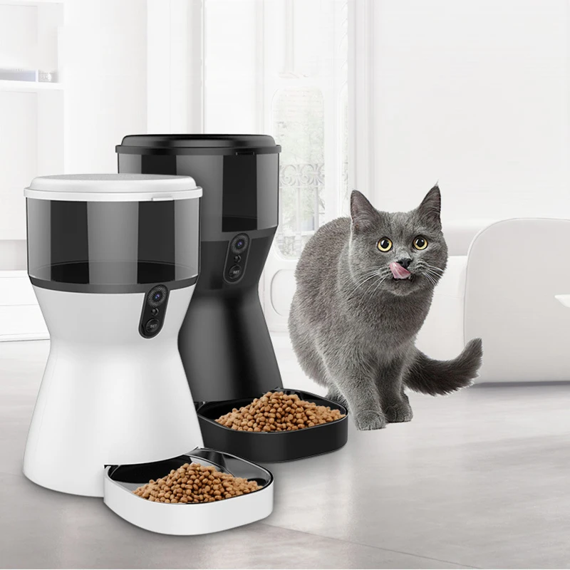 

Automatic Cat Bowl Transparent Personalized Quiet Rechargeable Wireless Plastic Cat Feeder No Smell Gatti Accessori Cat Products