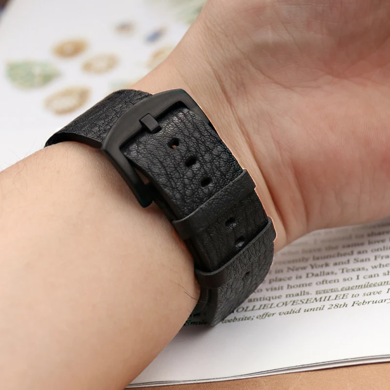 Italian Calfskinl Strap for Apple Watch Band Ultra 8 7 6 5 4 3 SE Leather Bracelet Apple Watch 49 44 40 45 41 42 38 for iWatch