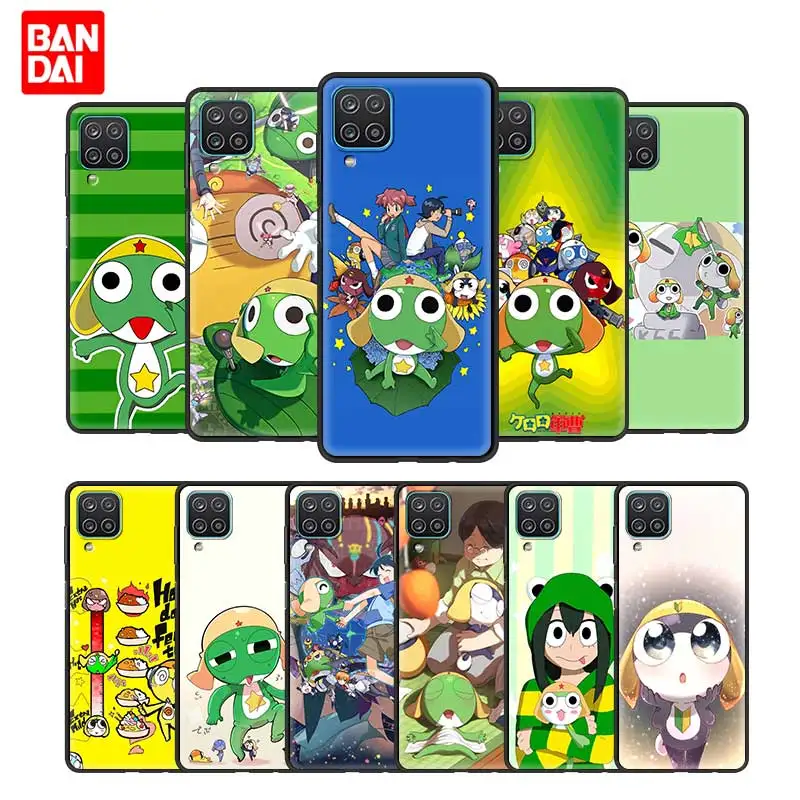 

Keroro Case for Samsung Galaxy A12 A02 A02s A21s A22 A32 A51 A52 A72 4G 5G Phone Casing Accessorie Black Capinha Cover Silicone