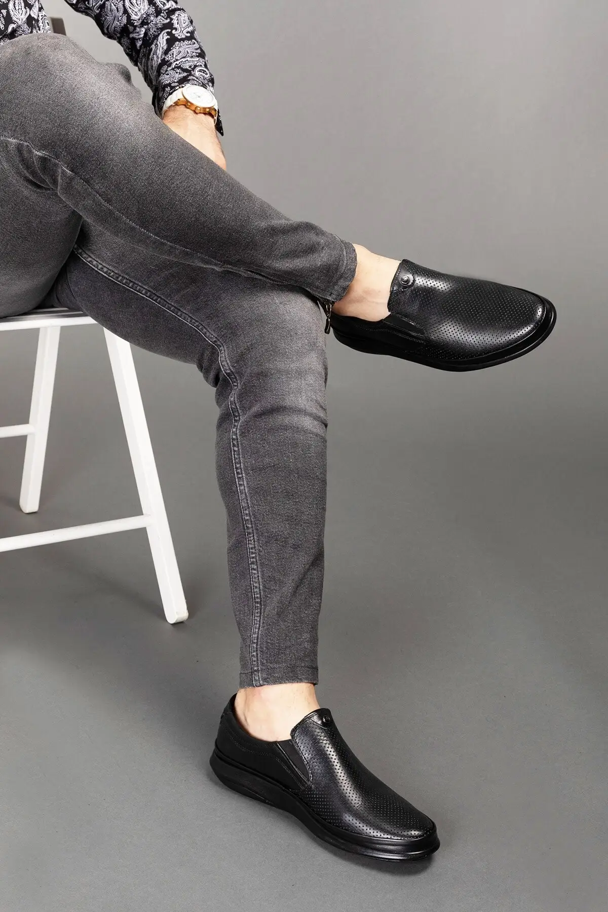 

Мужские повседневные туфли премиум-качества, мужская повседневная обувь из натуральной кожи без шнуровки