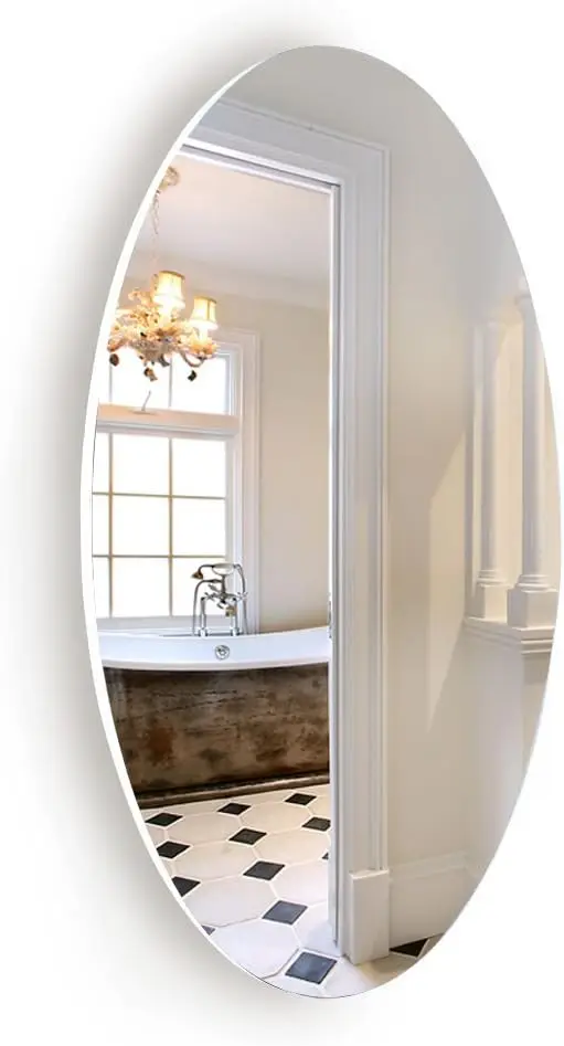 

Mounted Mirror Dressing Mirror Frameless,Bedroom or Bathroom Mirror,Horizontal or Vertical(25.1" x 14.8" x 0.79")