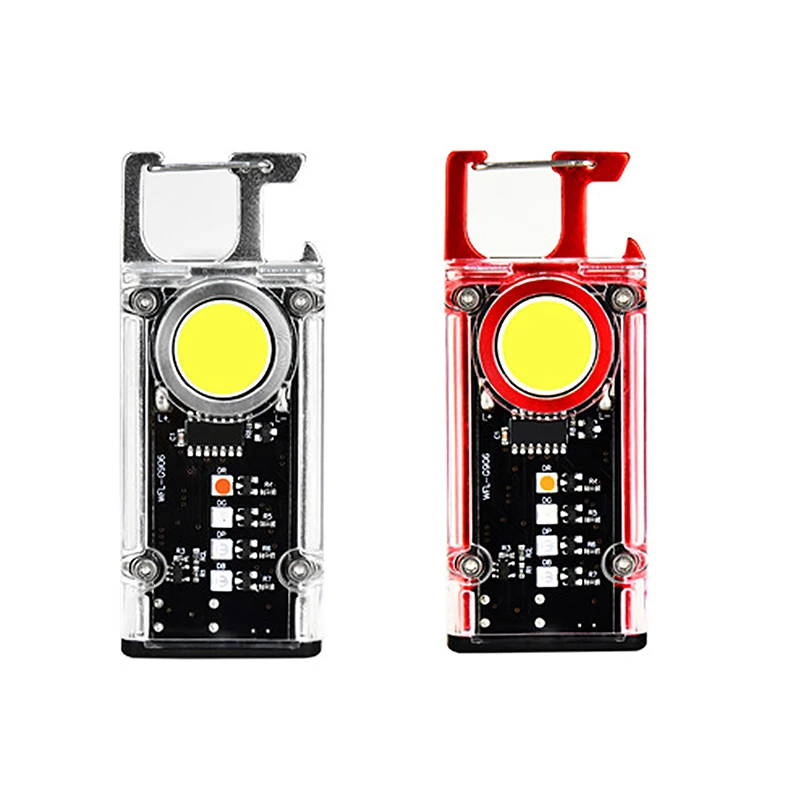 

Многофункциональный мини-фонарик с COB-матрицей, уличный фонарь с красным и синим предупреждением, магнитная лампа для обслуживания и кемпинга
