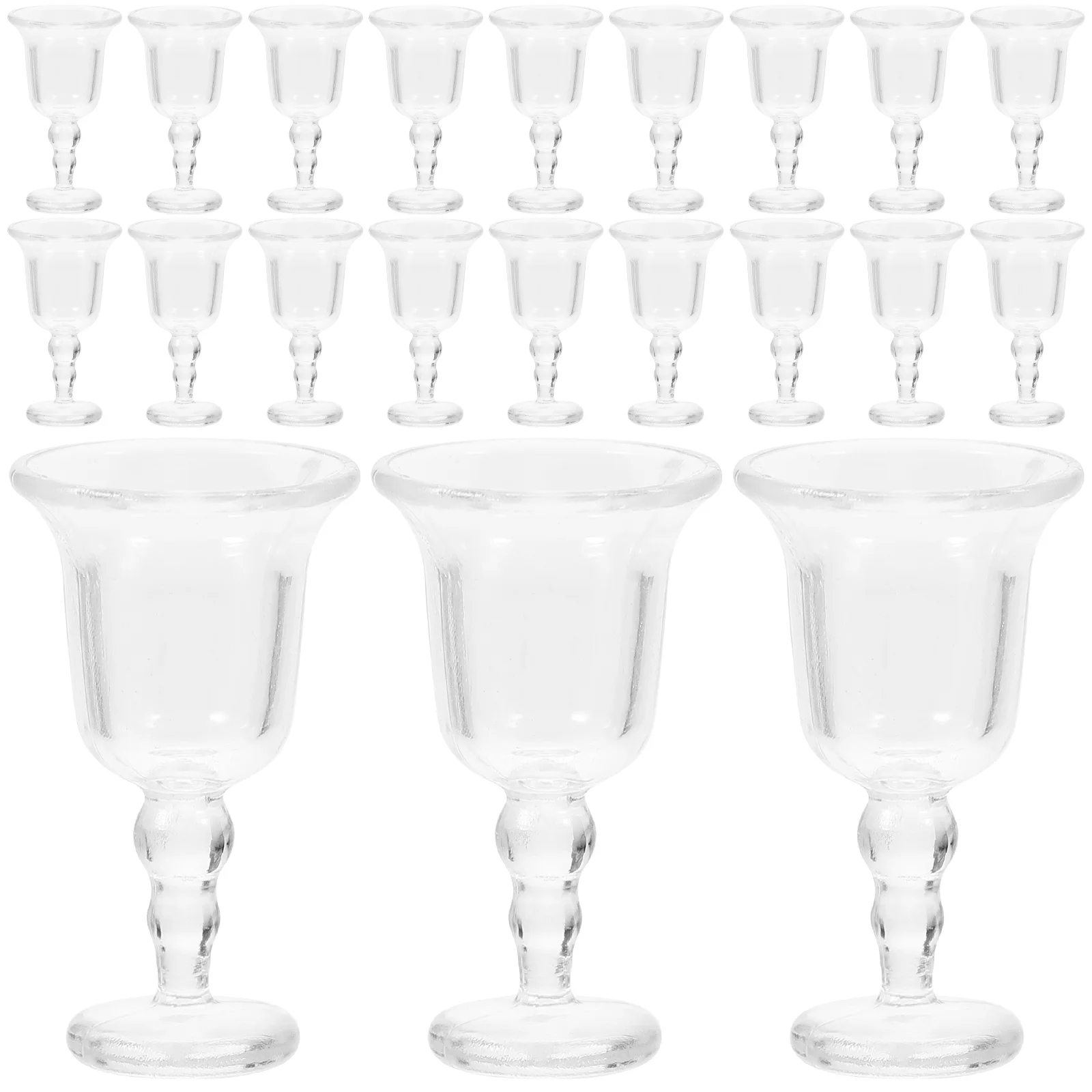 

20 Pcs Miniature Water Cups House Accessories Dollhouse Abs Kids Kitchen Toys Child Glasses