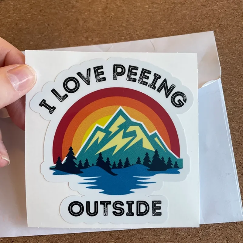 Цветные наклейки с текстом и изображением гор для автомобиля окна бампера двери