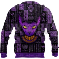 cat gifts egyptian sphynx cat 3d printed hoodies unisex pullovers funny dog hoodie casual street tracksuit