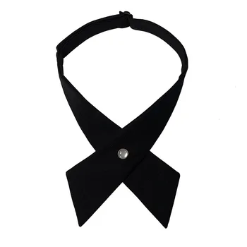Crisscross bow tie fashionsolid color  detachable collar jk Apparel Accessories 5