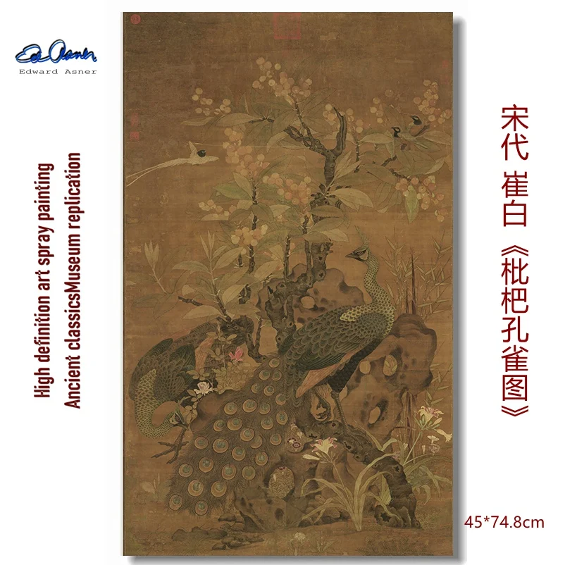 Картина локвата павлина артикул цуб династии песни музей древних китайских